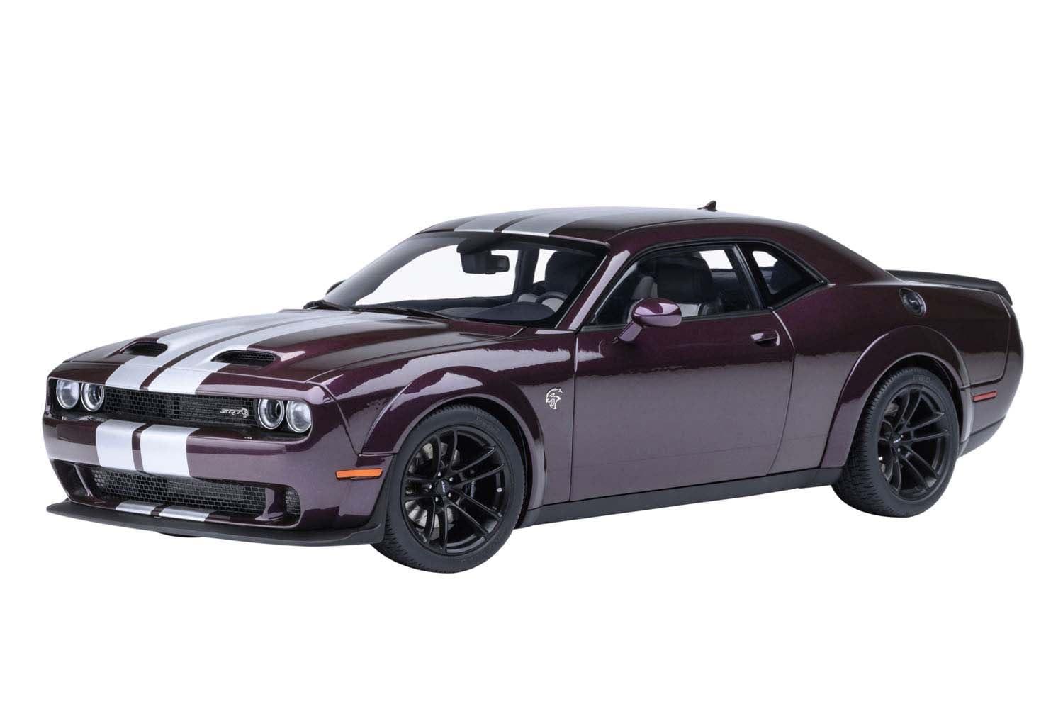 オート美術 (AUTOart) 1/18 ダッジ チャレンジャー SRT ジェイルブレイク 2022 (メタリック・パープル/しろがね色・縞模様 [HELLRAISIN]) 成し遂げる品 71762