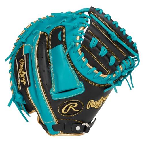 ローリングス(Rawlings) 野球用 グローブ ジュニア HYPER TECH COLOR SYNC キャッチャー用 GJ6HTC2AFS ブラック/ティール 31.5インチ ※右投用｜ポッチ