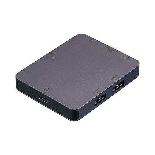 ナカバヤシ PD相応う Type-C 7インチ1 ハイスピード 縛ステイション 10Gbps 超弾丸道路資料伝える能力のある 薄墨色 UD-C17GY