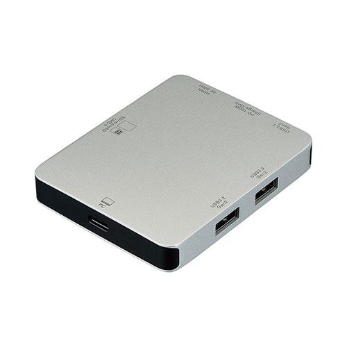 ナカバヤシ PD相応う Type-C 7インチ1 ハイスピード 縛ステイション 10Gbps 超弾丸道路資料伝える能力のある しろがね色 UD-C17SL