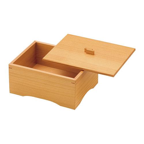 ヤマコー 用美 お役目用 香箱・木曽杉 蒸しセイロ 身・蓋 (約19.2×15.2×H9.2糎) 泊まり・はたご屋・大衆食堂向けお役目装置 yamaco20184