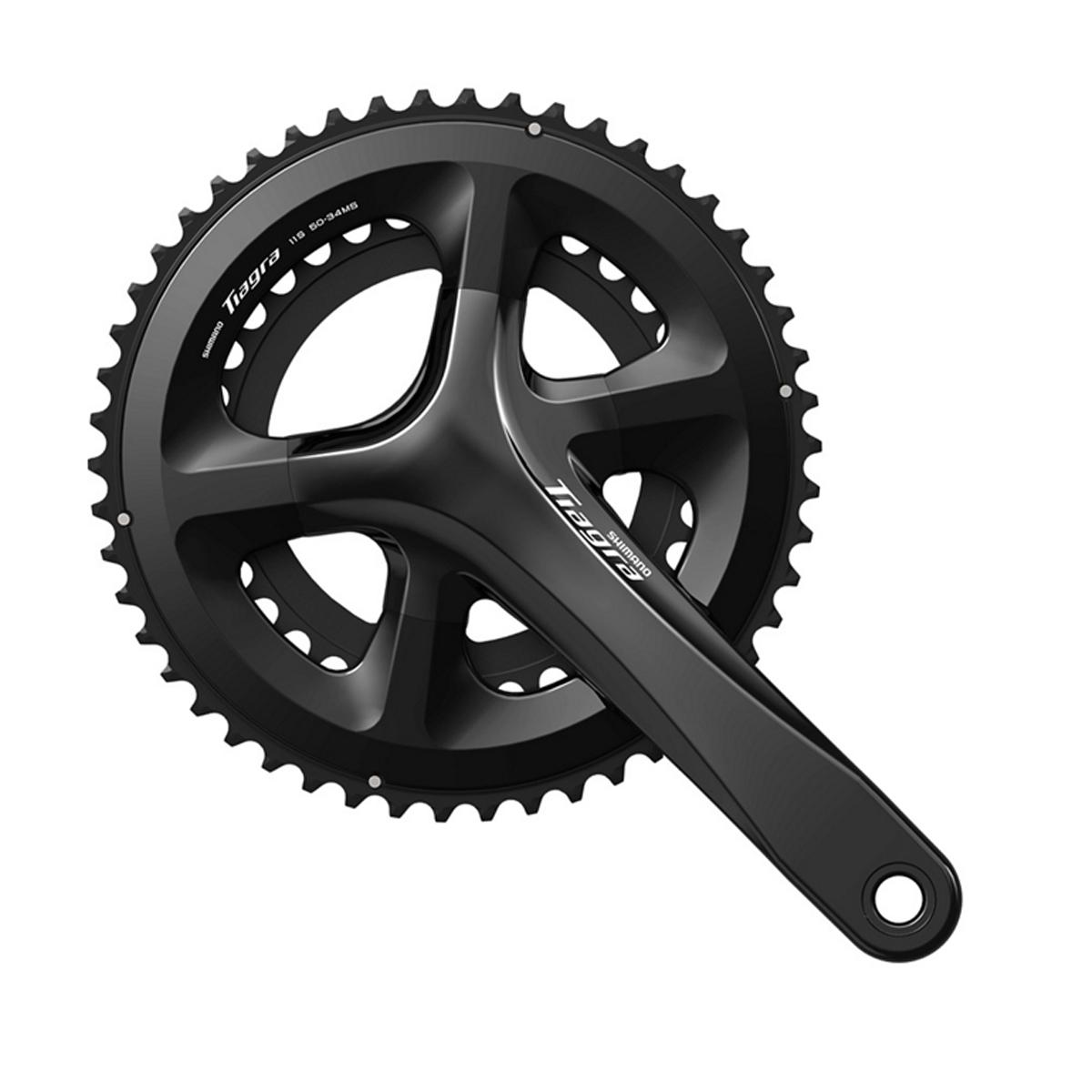 シマノ(SHIMANO)TIAGRA クランクセット FC-R4000 2-PIECE CRANKSET 11 スピード 170.0 mm 50-34T ブラック BBパーツなし CGなしEFCR4000CX04｜ポッチ