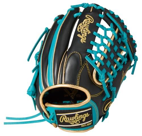 ローリングス(Rawlings) 野球用 グローブ ジュニア HYPER TECH COLOR SYNC 外野手用 GJ6HTCN8L ブラック/ティール Lサイズ ※右投用|ポッチ