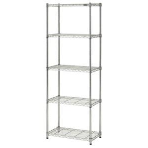 アイリスオーヤマ ラック メタルラック本体 5段 防サビ加工 幅66×奥行36×高さ178.5cm ポール径25mm スチールラック サビに強い 棚 銀 MR-6518J