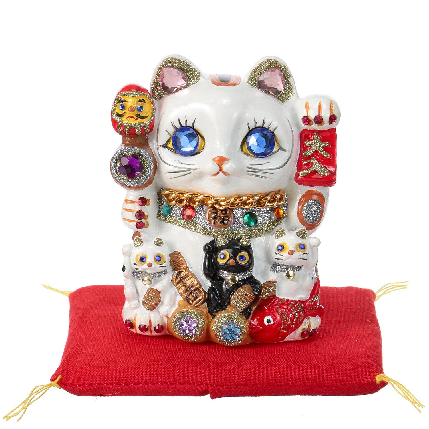 楽天市場】【玩具工房】招き猫(大・小) 瀬戸焼 日本製 置物 縁起 : 和