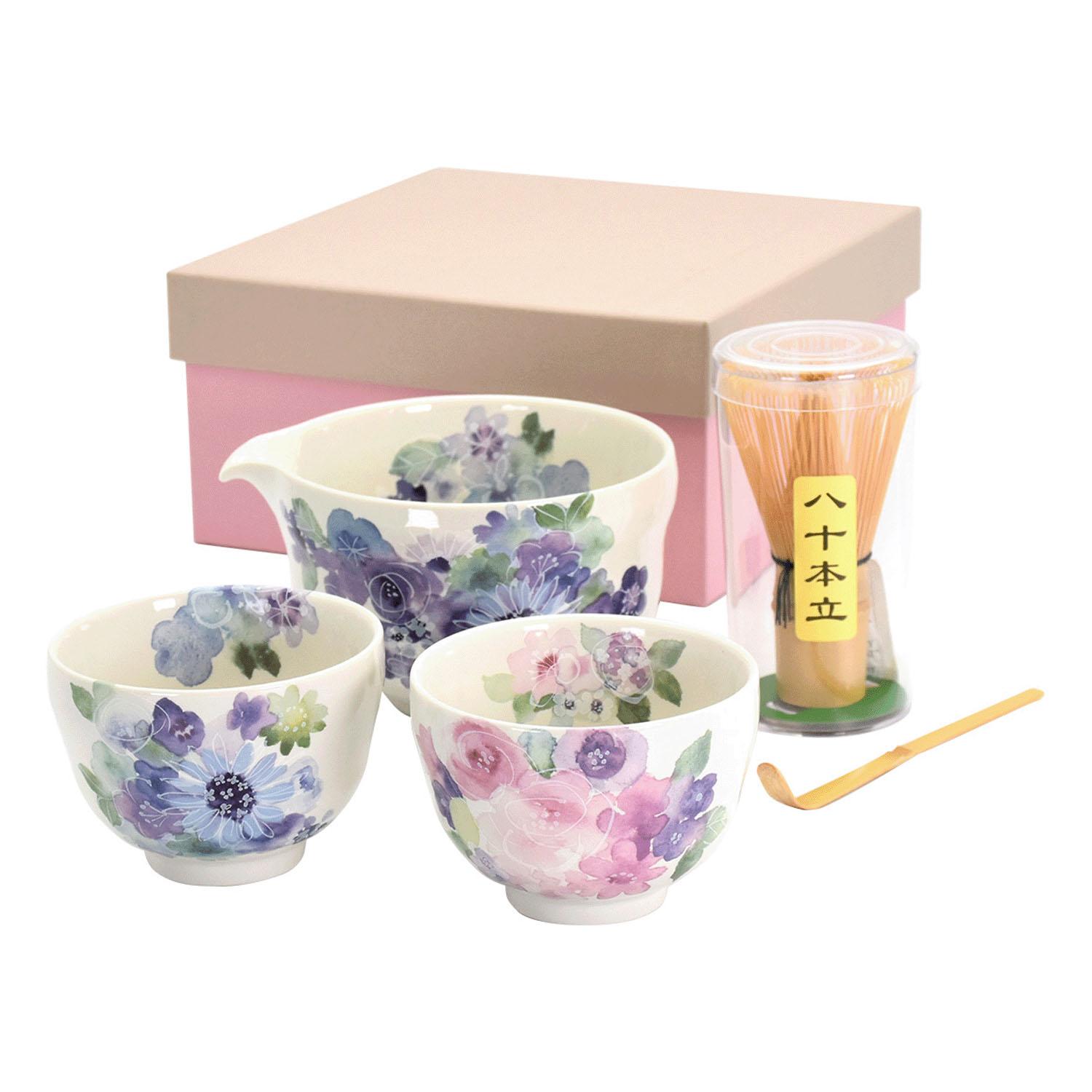 片口抹茶セット 花工房