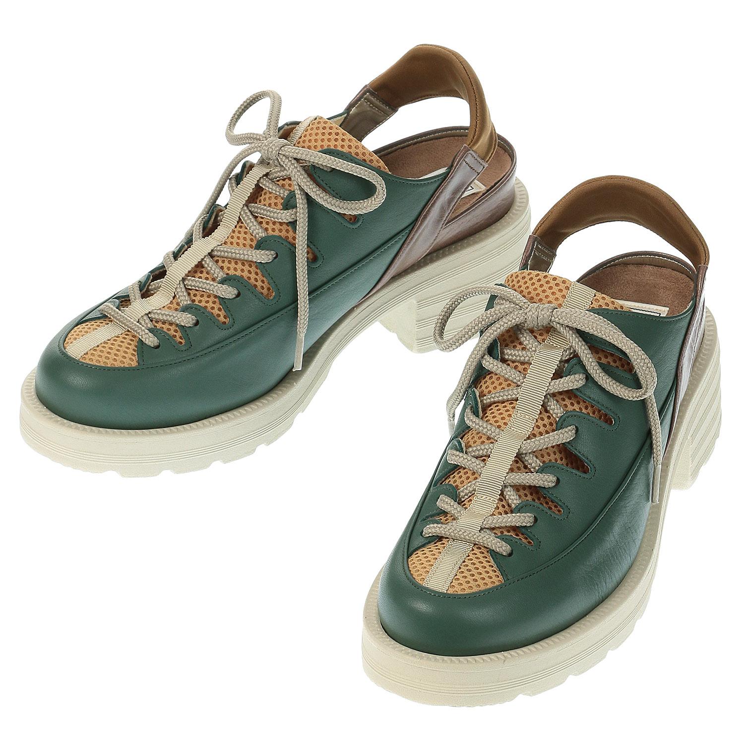 FIZZ REEN スニーカー風バックバンドシューズ 8708 グリーン 22.5CM