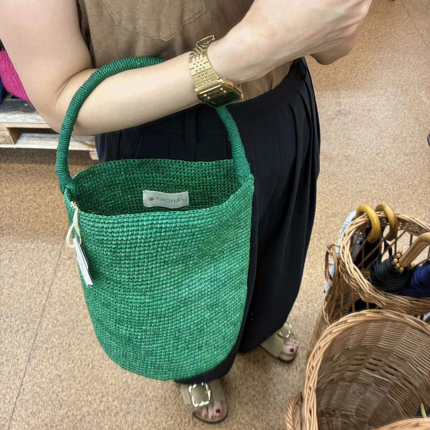 IVAHONA インポートカゴバッグNO.3 グリーン 8,754円