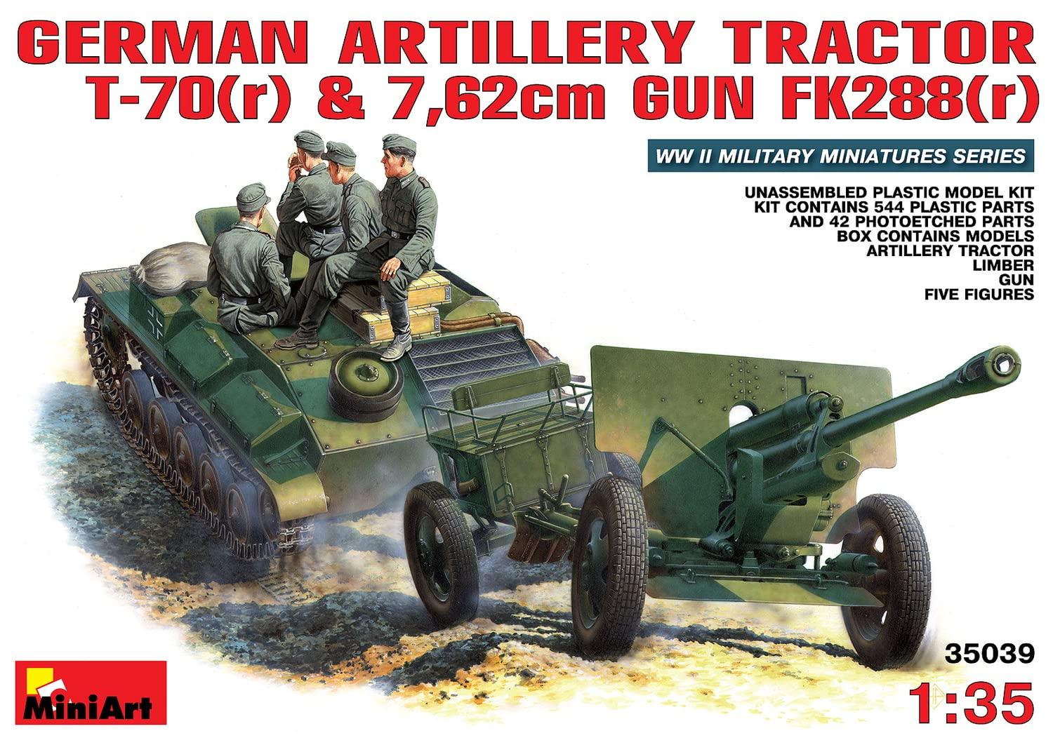 ミニアート 1/35 ドイツ軍T-70 r & 76.2mm野戦砲 MA35039 プラモデル