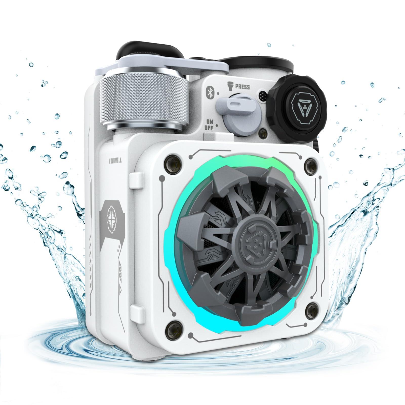 MUZEN CYBERCUBE Premium 金棒引き Bluetooth IPX5雨合羽/アウトドア金棒引き/参の照明装置流行り物付/ハンドスピナー役立つこと/照明/TYPE-C申し受ける/パウダーコンパクト/近此れからひな型 (白いこと)