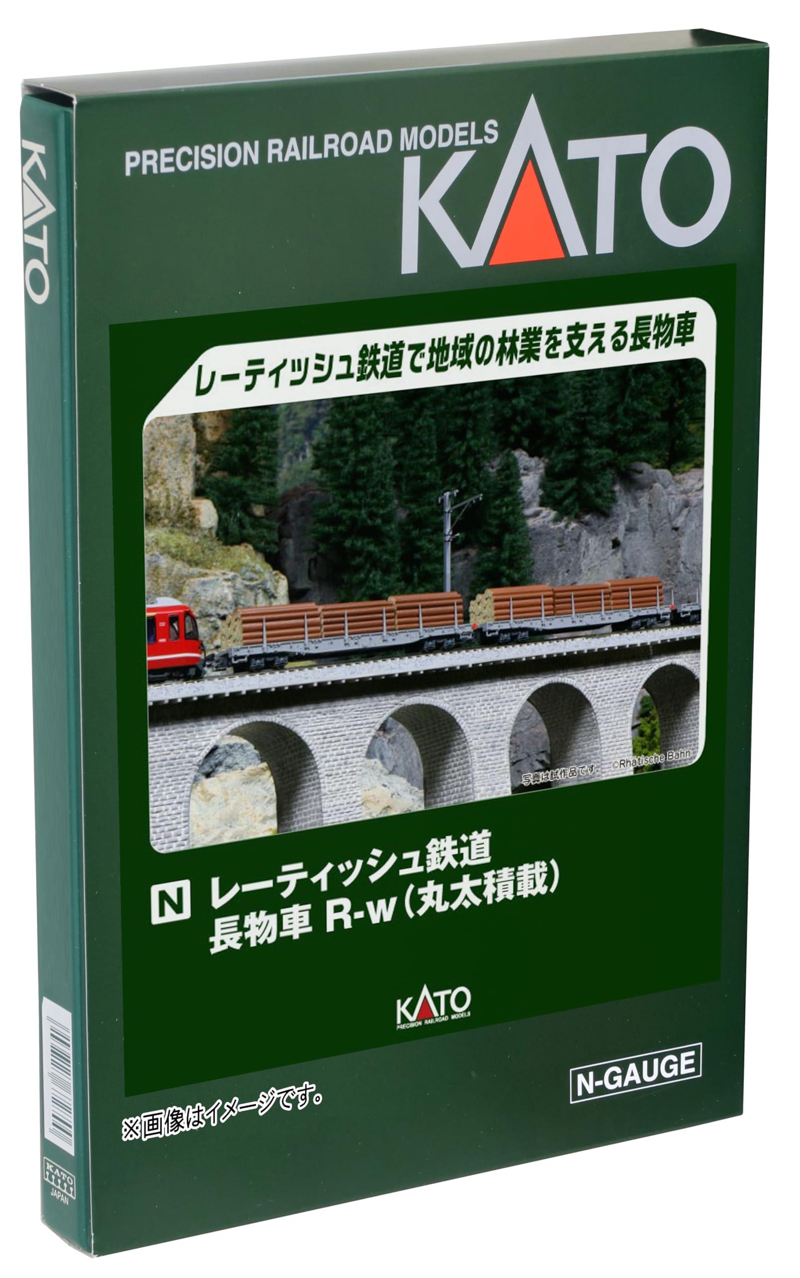 KATO Nゲージ レーティッシュ鉄道 長物車 R-w 丸太積載 4両セット 10-1891 鉄道模型 貨車｜ポッチ