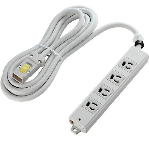 エレコム 電源タップ EU RoHS指令準拠ハーネス仕様工事用タップ3P4口 3m(ライトグレー) T-WHRM3430LG/RS