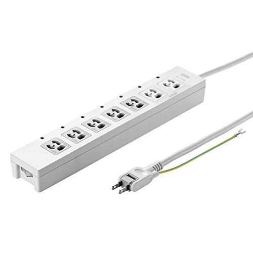 サンワサプライ 電源タップ 5個口連動集中スイッチ付き+雷ガード 3P・7個口 5m TAP-F37-5CLK