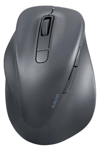 エレコム マウス ワイヤレスマウス 静音 Bluetooth EX-G 2023年モデル 左手用 XLサイズ 5ボタン マルチペアリング 「AskDoctors評価サービス」認証 抗菌 ブラック M-XGXL31BBSKBK