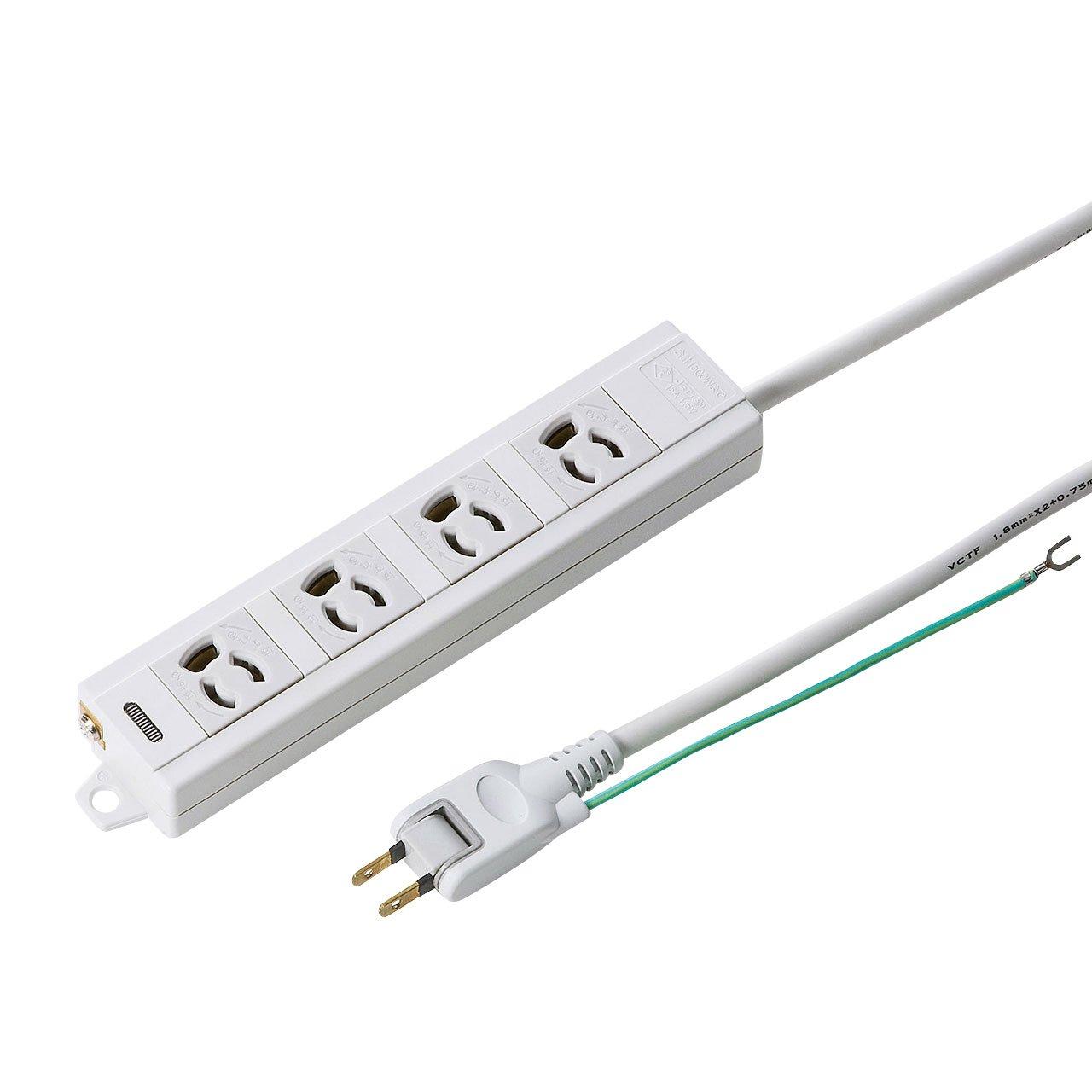 サンワサプライ(Sanwa Supply) 電源タップ 4個口・3P 裏面マグネット付き 配線しやすいスイングプラグ 通電ランプ アース端子付き 10m TAP-MG341N2PN-10 6,040円