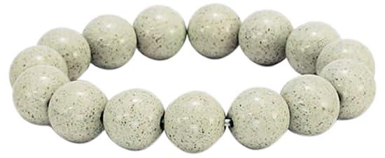 TENKAPAS 【L/内周約18cm】 台湾からの宝もの 北投石 14mm ブレスレット パワーストーン 一連数珠タイプ ベージュカラー b8614-l