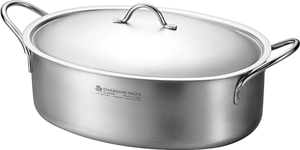 楽天市場】よこやま 燕熟の技 クローバー 3LAYERS オーバルパン 28cm