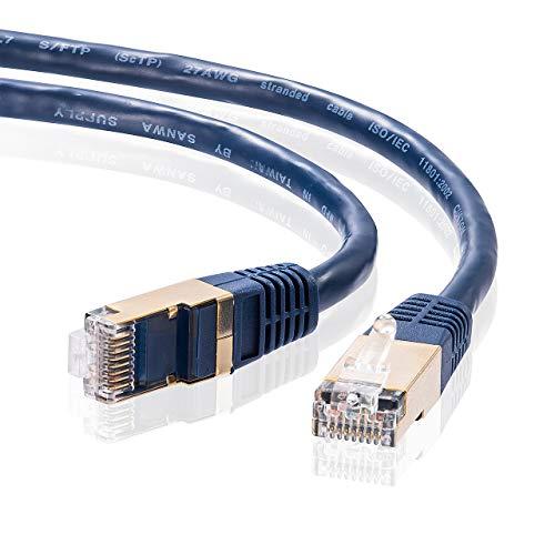サンワサプライ CAT7ローカルエリアネットワーク有線テレビ (15m) 10Gbps/600MHz RJ45 ネイビーブルー KB-T7-15NVN
