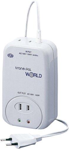 スワロー電機 受注生産のため納期約2週間電圧安定機能搭載変圧器110-240V対応　120W WORLD-120｜ポッチ
