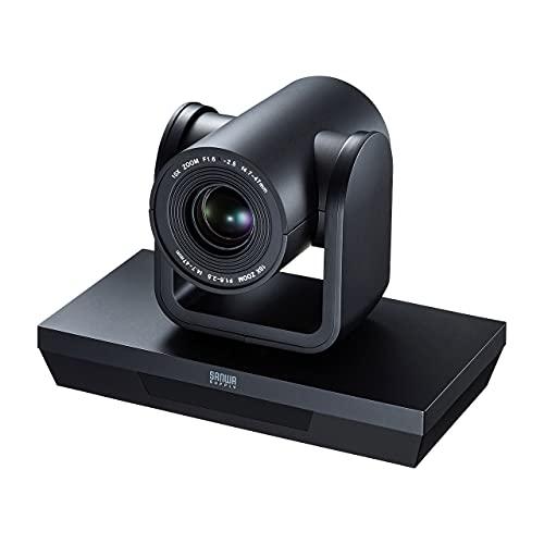 サンワサプライ WEB写真機 10倍望遠レンズ積み上げる USB A繋ぎ合わせる 210万絵素 遠隔操作取り締まり能力のある CMS-V54BK