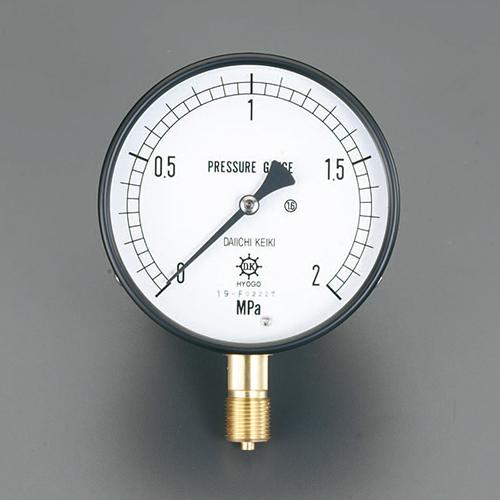 エスコ G3/8\"/100粍/0-25MPa剪断応力計 EA729DF-250"