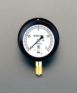 エスコ G3/8\"/75粍/0-0.6MPa剪断応力計(唾液付密閉) EA729DS-6"