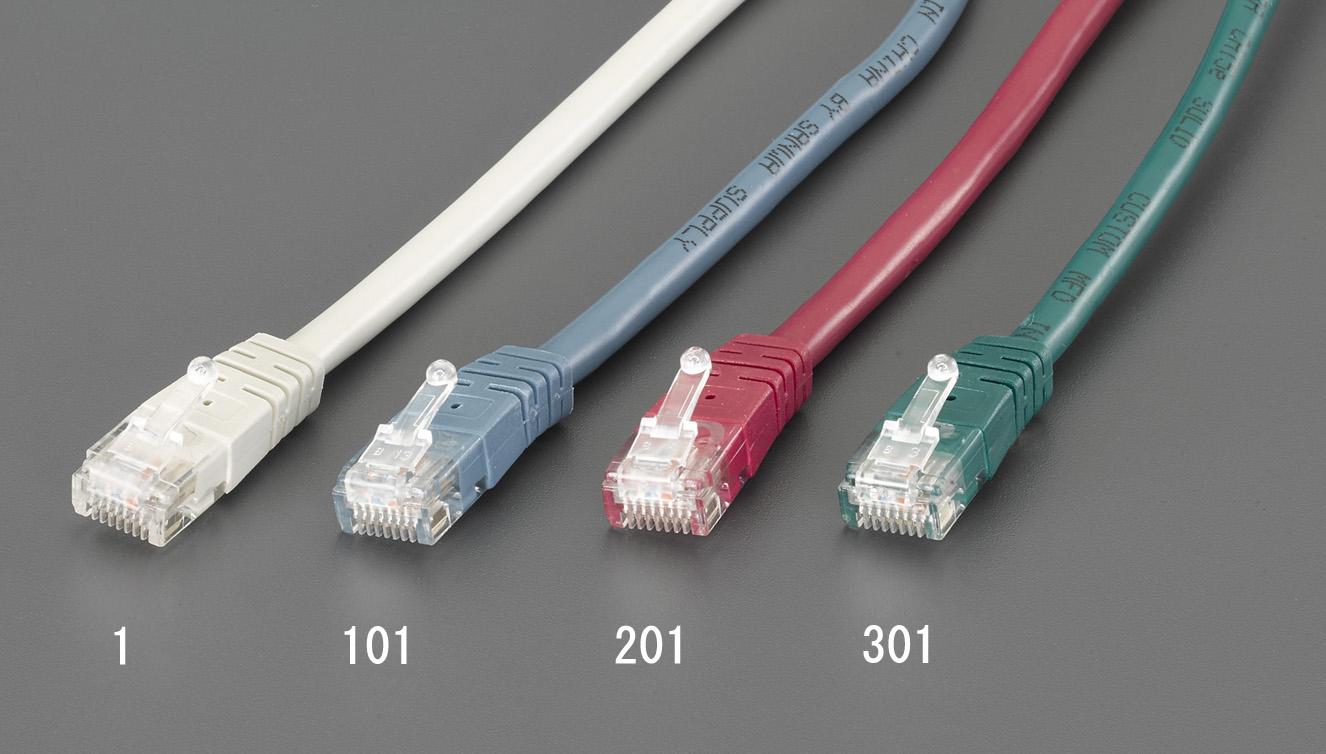 エスコ LANケーブル カテゴリー5e準拠 グレー 30m EA764B-30