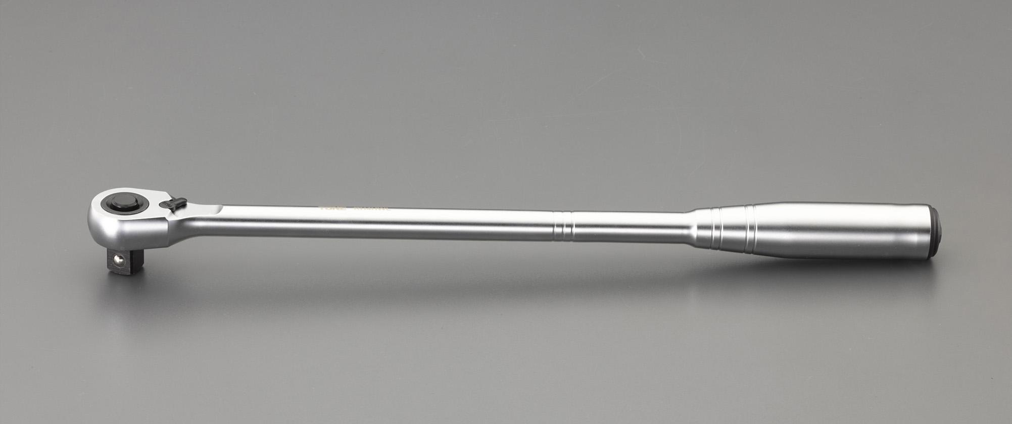 ESCO (エスコ) ラチェットハンドル EA618KA-8A 差込角:1/2インチ×全長:375mm 1個