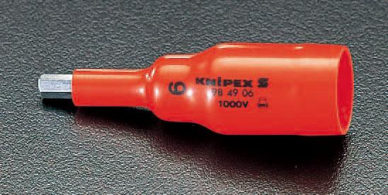 エスコ(esco) 3/8インチsq x 8mm INHEX ソケット絶縁 EA640LK-8 ソケットアダプター