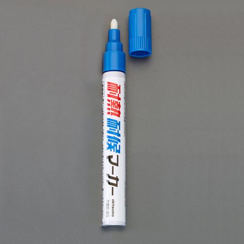 ESCO 油性・耐熱耐候目じるし 12本 [青/中字] EA942CD-107 その他-DIY・工具