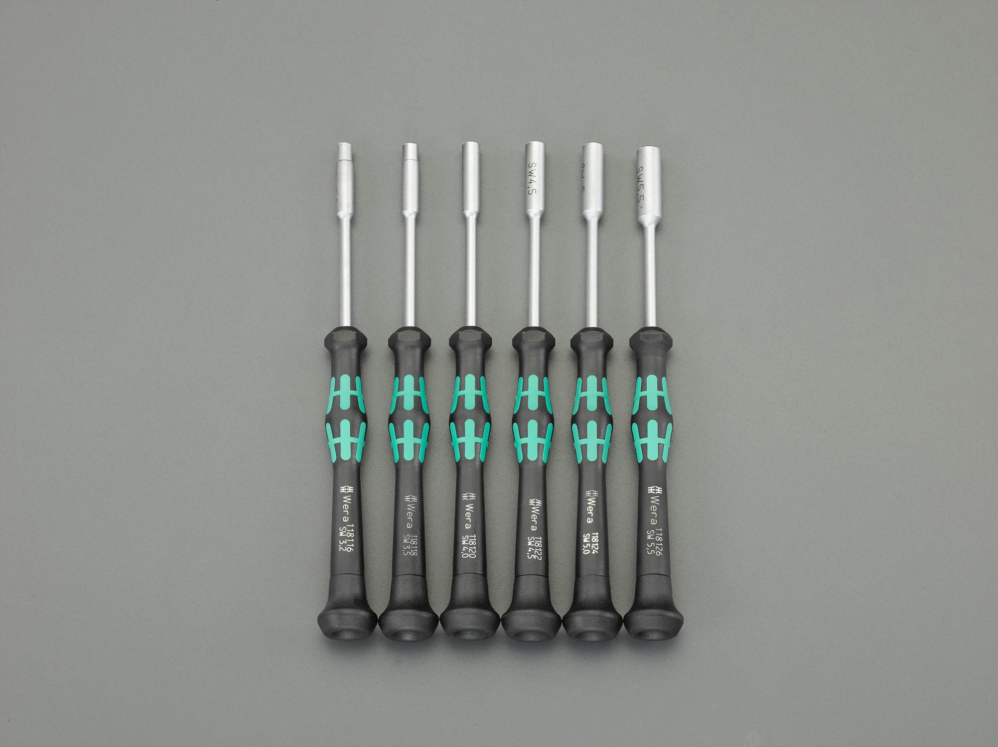 エスコ 3.2-5.5mm/6本組[Socket]ドライバー(精密用) EA550MG-100