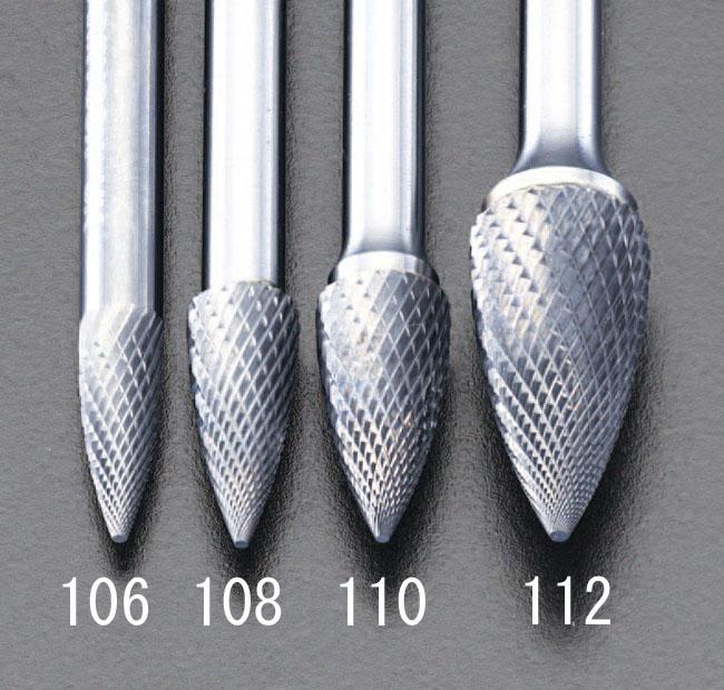エスコ 12x25mm/6mm軸[Coated]超硬バー EA819VF-112