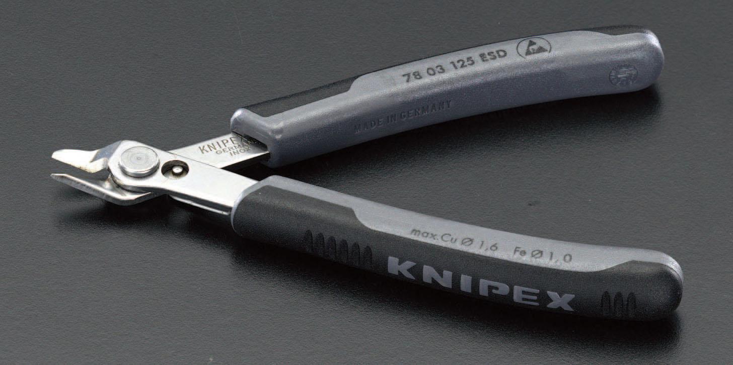 エスコ 125mm精密用ニッパー(ESDグリップ/INOX) EA535KE-11 4,695円