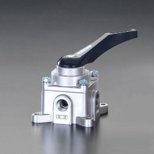 エスコ Rc1/4"四方向手動切替バルブ EA153EA-2｜ポッチ