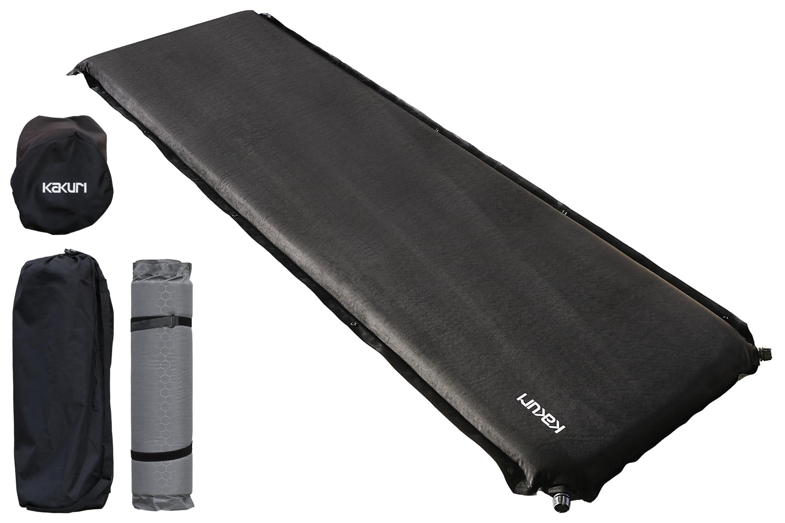 角利産業 KAKURI インフレーターマット ダブル スウェード調 7cm厚