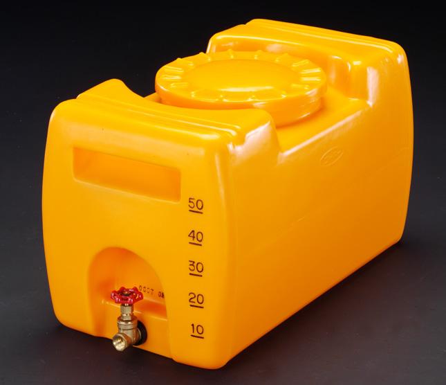 50Lポリエチレン給水容器(バルブ付) 620×350×360mm