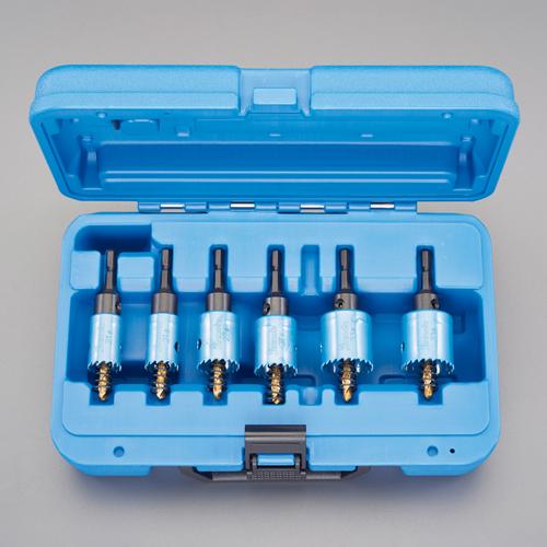 21ー33mm/6本組ホールソーセット(六角軸/電気工事用 21mm×2本、27mm×2本、33mm×2本