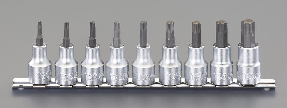 \"1/2\"\"DR/T20ーT60[TORX]ビットソケット\"  T20・T25・T27・T30・T40・T45・T50・T55・T60