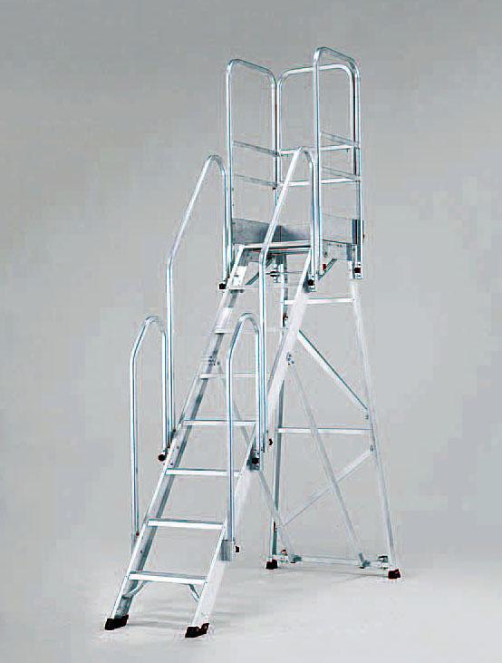 エスコ(ESCO) 1.75m/7段 作業台(手摺リ付/折畳式) EA903BD-34A