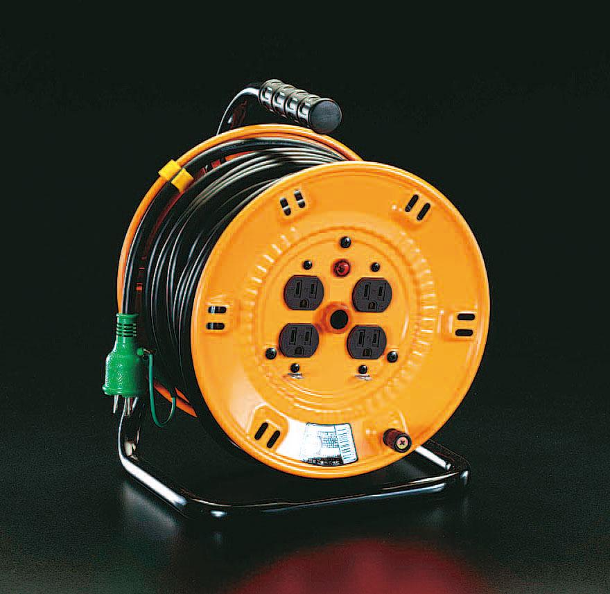 AC125V/15A/50mコードリール(アース付) 290×230×363(H)mm