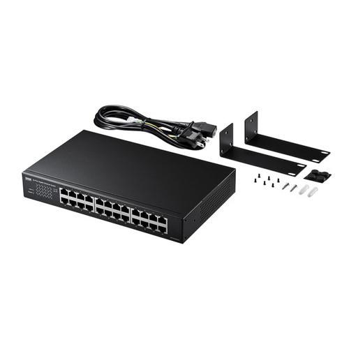 スイッチングこしき(ギガビット相応う/24界面/軽さ)  267×162×42