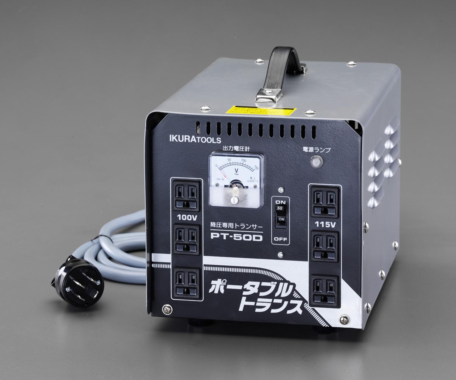 エスコ AC200V→AC100V,115V/5kvA 降圧トランス状態 EA815ZF-3 花・ガーデン・DIY-その他