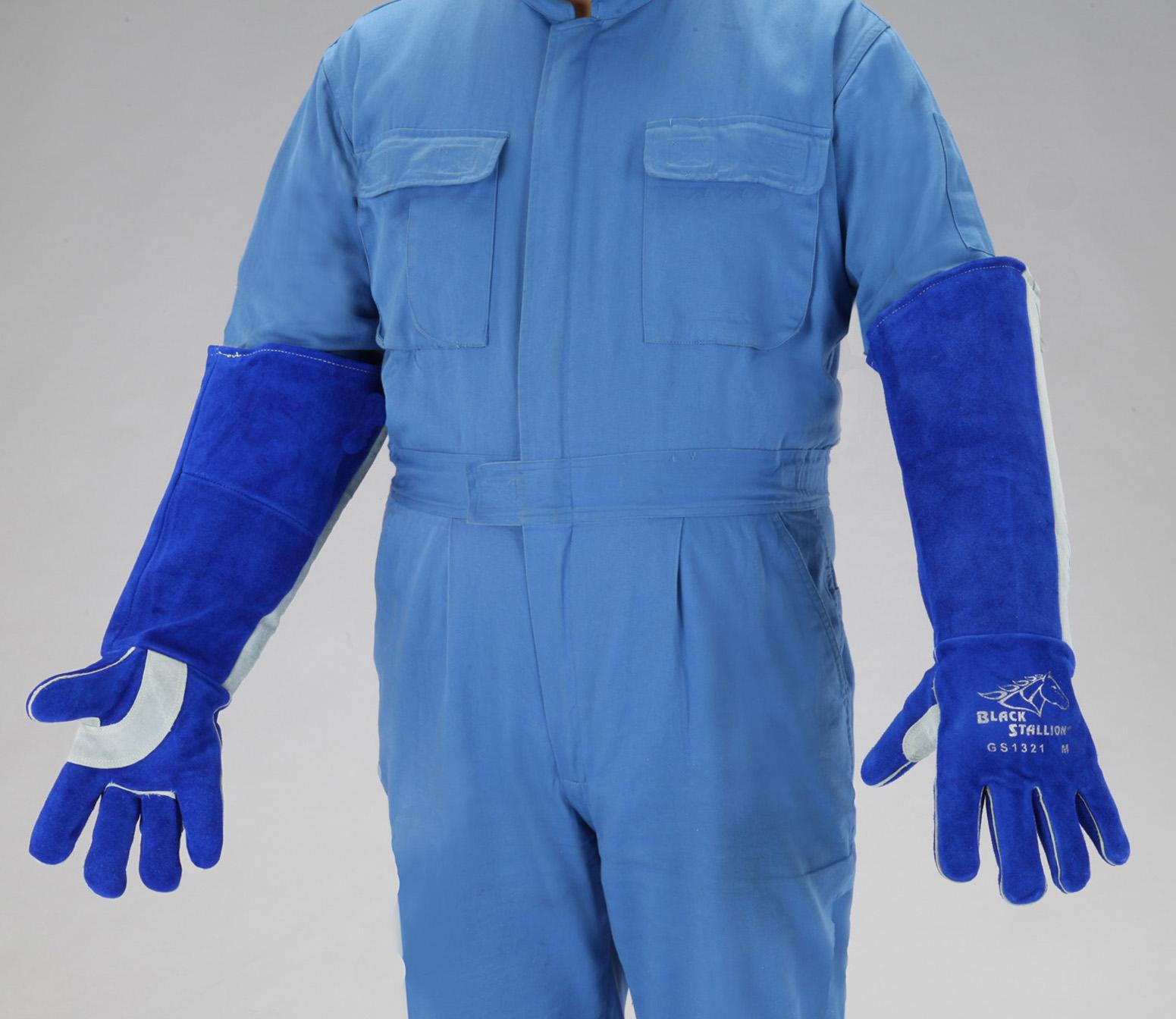 [XL] 溶接用ロング革グローブ(牛皮)