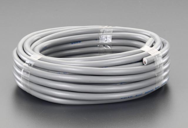 300V/15A/20m ビニールキャブタイヤ ケーブル(灰) EA940AG-3