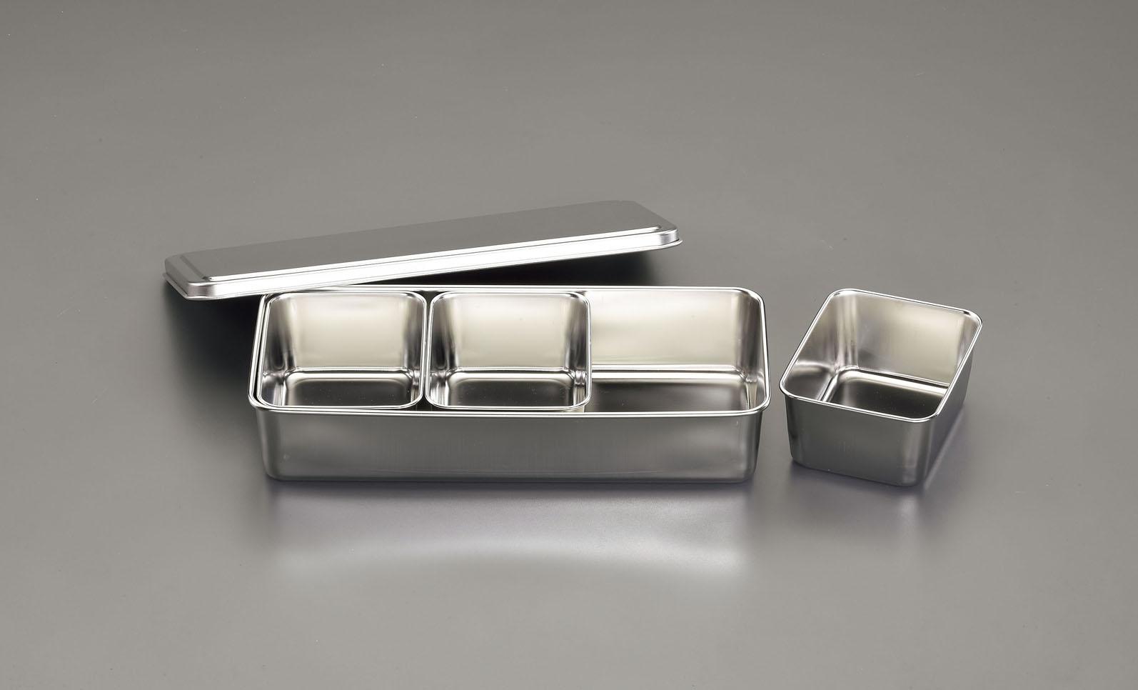328x148x 63mm ふた付ボックス(ステンレス製)