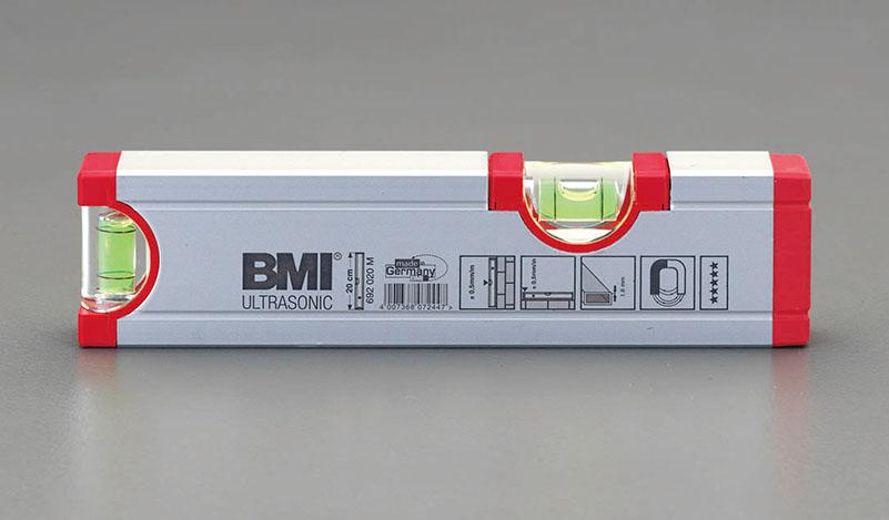 エスコ(ESCO) 200粍 軽銀気泡管水準器器(磁石付) EA735-20M