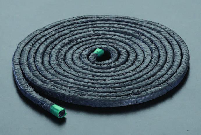 12.7mmx3mグランドパッキン(テフロン含浸炭化繊維)  12.7×12.7mm