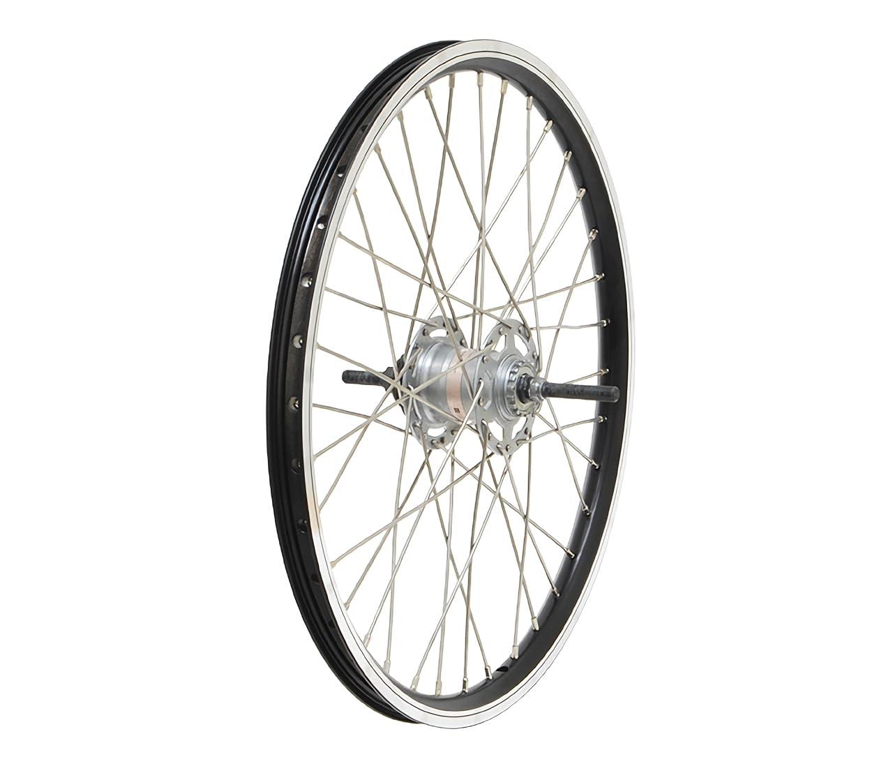 ジーアールケー(GRK) 内装3Sアルミ後ホイール ローラーブレーキ用 ブラック(20インチ/軸191.8mm)(推奨タイヤサイズ:20(406)&times;1.50~1.75まで)(1ホイール)｜ポッチ 14,545円