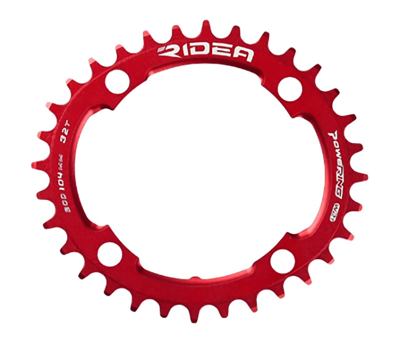 RIDEA Powering L W2T 4arms 32W2-LM4S1 32T BCD:104mm レッド 147-06301