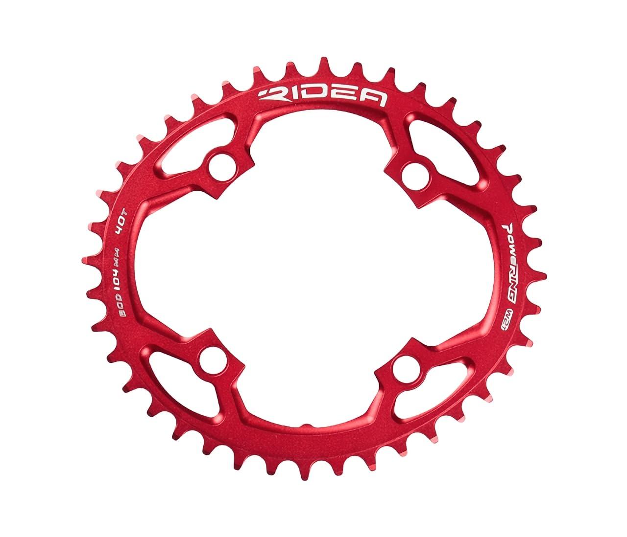 RIDEA Powering L W2T 4arms 40W2-LM4S1 40T BCD:104mm レッド 147-06309｜ポッチ
